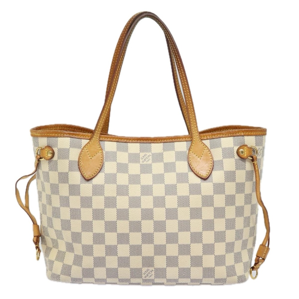 LOUIS VUITTON Damier Azur Neverfull PM Tote Bag N41362 LV Auth 80052 - Picture 2 of 16
